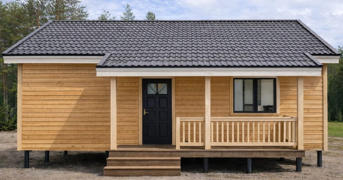 ПРОЕКТ каркасного дома «Баркас 68 м²»