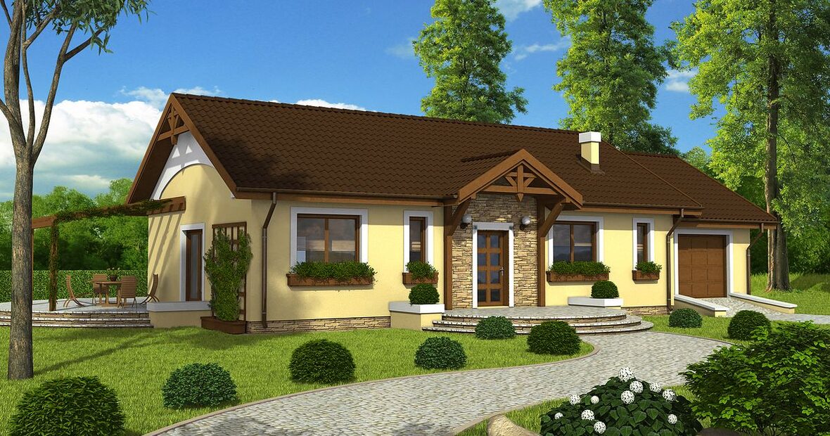 Проект дома из клееного бруса «Коньске»