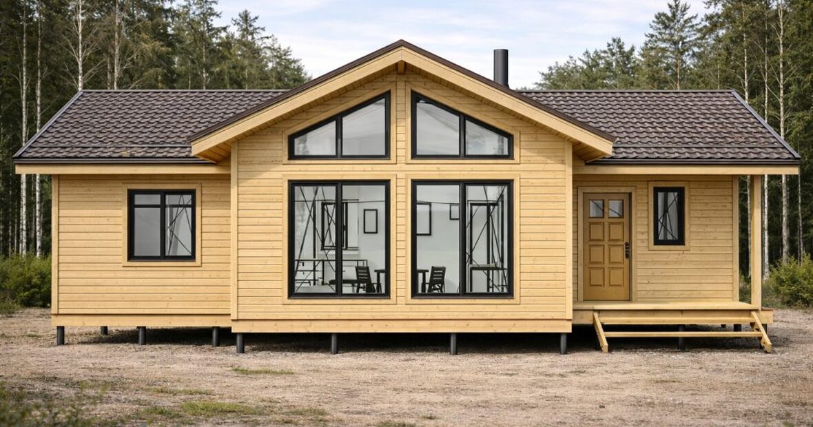 ПРОЕКТ каркасного дома «Баркас 68,7 м²»