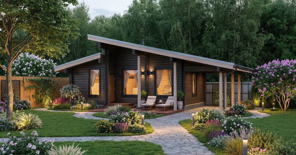 Проект Монтелимар (клееный брус, 68 м²)